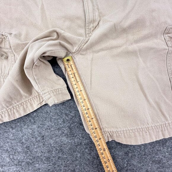 Gap Factory Store Mens Khaki Cargo Shorts W38 100% Cotton Casual Wear FLAWS - Picture 5 of 9